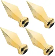 TINEASUR 4pcs Golden Flagpole Topper Durable Aluminum Alloy Flag Pole End Ornament for Outdoor Use Stylish Flagpole Accessories for Enhanced Decoration