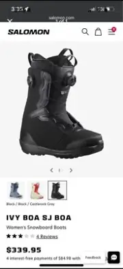 Salomon Ivy Boa Sj Boa Snowboard Boots Women's