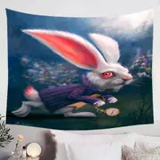Cool Wonderland Art Rabbit Tapestry