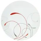 BRAND NEW Set of 4 Corelle SPLENDOR 10 1/4" Dinner Plates WHITE RED BLACK GRAY