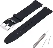 [MCXGL] silicone replacement strap ultra-thin ladies watch band compatible with swatch skin series no second watch (16mm)