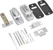 Mechanical Keyless Entry Door Lock, Zinc Alloy Intelligent Password Lock with Handle, Water Proof Fireproof No Need Battery Keypad Keyless Coded Lock Set for Home Office, Garage