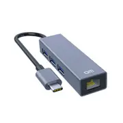 CHB002 3 Ports USB Hub with RJ45 100Mbps Ethernet Port USB2.0 Extender Extension Connector Adapter for PC Laptop