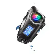 Motorcycle Intercom Riders Music Bluetooth Helmet Headset LCD Display Waterproof