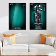 Joodyyoo Display Wall Board for Lego Technic Mercedes AMG F1 42171, Wall Art, Lego Car Wall Mount, Home Decor