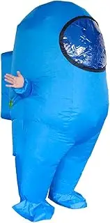 Amon Us Inflatable Costume for Adult Funny Halloween Spacesuit Costume Astronaut Figures for Adult Game Fans
