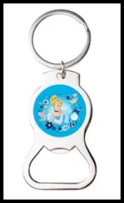PRINCESS CINDERELLA DISNEY INSPIRED ART CUSTOM BOTTLE OPENER KEYRING KEYCHAIN