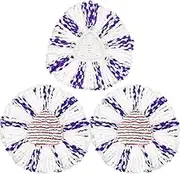 VACUSHOP 3 Pack Purple Triangular Microfibre Spin Mop Heads Compatible with Vileda Turbo Mop Replacement Head, Deep Cleaning for All Floors and Surfaces