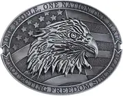 [Fachoice] American Bald Eagle Head Belt Buckle for Men Patriotic Eagle Hawk Cowboy American Flag Bald Eagle Belt Buckle