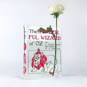 The Wonderful Wizard of Oz Acrylic Book Vase, Whimsical Literary-Inspired Decor