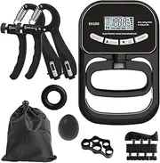 Grip Strength Tester Set – 8PCS Hand Dynamometer (400 lbs/180 kg) & Adjustable Grip Strengthener for Strength Training & Rehabilitation