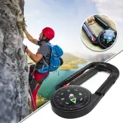 2 in1 Outdoor Survival Tool Mini Portable Compass and Thermometer Carabiner