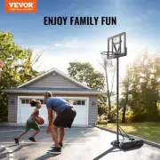 Adjustable Portable Basketball Hoop 44 Inch Backboard System for Kids and