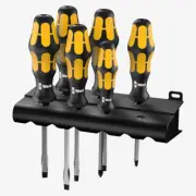 Wera 018283 Kraftform Plus Slotted/Phillips Screwdriver Set + Rack