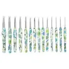 ▪14Pcs Crochet Hook Set 2.25 To 10mm Ergonomic Handle Smoothing Aluminium