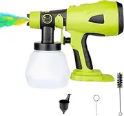 Cordless Paint Sprayer for Ryobi 18V Electric HVLP Handheld Paint Spray Gun with 4 Nozzles, 1000ml Tank for Home Furniture, Fencing, Decking, Walls and Ceilings (Without Battery)
