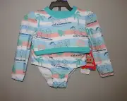 Infant Girls CUTE CoCoMelon 2pc Rash Guard Swimsuit (Size 12 M) BRAND NEW W TAGS