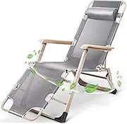 Zero Gravity Lounge Chair, Recliner Lounge Chair Lounger Lounger Beach Garden Bed Adjustable Nap Office Folding Leisure Relaxation Breathable Side Extension Tube Lounge Chair (Color : B) Comfortable