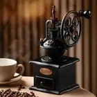 Manual Coffee Grinder Vintage Iron Hand Crank Mill Drawer Black Rustic Kitchen
