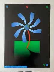 Vtg ECO 92 poster designed by Joao Machado