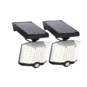 3 Head Solar Motion Sensor Light Outdoor Garden Wall Security Flood Lamp 66LEDs
