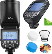 Godox V1 V1-S Flash w/Godox XProII-S Trigger for Sony Camera TTL Flash Speedlite 1/8000 HSS, 480 Full Power Flashes, 1.5s Recycle Time, 76Ws 2600mAh Battery Speedlight for Sony Cameras