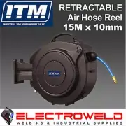 ITM Anti-Kink 15M Retractable Air Hose, Reel Wall Mounted Compressor Polymer BSP