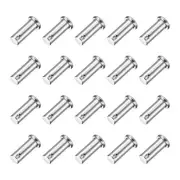 20Pcs M10 x 25mm Single Hole Clevis Pins, 304 Stainless Steel Flat Head Pin