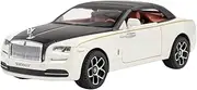 Scale Finished Model Car 1:24 for Rolls Royce Dawn Alloy Car Model Diecasts Simulation Metal Car Toy Collection Gift Miniature Replica Car(White)