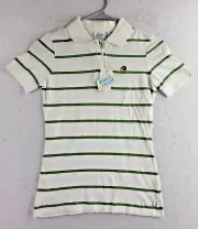 New Paul Frank Snail Logo Girls Youth Striped Polo Size XS