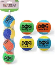 Squeaky Balls for Dogs, Squeaky Dog Toys Balls for Fetch, Funny Puppy Chew Toys,