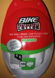 NEW Youth XS TEE BALL BRIEF w/ Pouch BIKE PERFORMANCE COTTON Dri-Power NO CUP