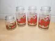 Vintage American Greeting Strawberry Shortcake Jars Lot Of 4 #F178