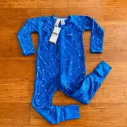 Bonds Polka Dot Blue Poodlette Terry Zip Wondersuit Size 3 BNWT