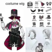 Magician Lyney Cosplay Costume Genshin Impact Game Uniform Fontaine Magician Lyney Outfits For Comic Con Lyney Full Set high quality XL costume wig