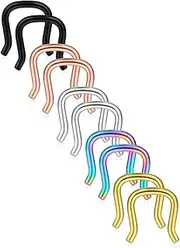 [SCERRING] 316L Surgical Steel U-Shaped Nose Ring Septum Piercing Hanger Retainer 16g,14g,12g
