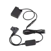 D-TAP to NP-W126 Full Decoding Dummy Battery Cable for Fuji X-T1 X-T2 X-T3 X-T10