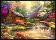 Chart Needlework - Counted Cross Stitch Patterns - Brookside Retreat