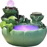 Tabletop Fountains Micro Landscape Flowing Water Ornaments Living Room Office Desktop Humidifier Fish Tank Landscaping Decorations with Atomizer Indoor Water Fountains