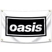 Decrplus Oasis Flag Rock Music Band Banner 3X5Ft (HD Printing, Durable 150D P...