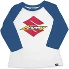 Factory Effex SUZ Army Baseball Youth T-Shirt (Large, Royal/White)