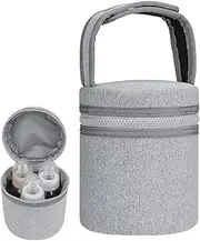 Breastmilk Cooler Bag | Bottle Cooler Bag - Insulated Bottle Bags with Detachable Strap, Breast Milk Storage Bag Fits 2 Large 8oz Bottles for Nursing & Working Mom