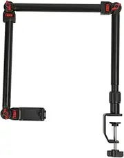 Bewinner Overhead Camera Mounts Clamps, Tabletop C Clamp Bracket 360 Degree Adjustable C Clamp, Aluminum Overhead Phone Desk Stand for Webcam Microphone Fill Light Projector
