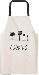 Pattern Bib Apron, Oil and Water Resistant Apron, Cleaning Supplies Apron with Pocket for Women Men Children Home Kitchen