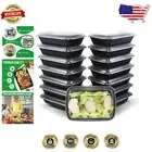 Versatile 24oz Stackable Food Containers - 50 Pcs for Takeout & Meal Prep
