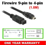 Premium Firewire IEEE1394 800 to 400 9 Pin to 4 Pin Adapter Cable 1.8M Cord M/M