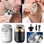 2 in 1 Mini Electric Shaver Portable Men Razor Nose Beard Clipper AUB Trimmer AU