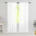 Semi Voile Sheer Curtains 84 Inches Long 2 Panels Rod Pocket 42"W x 84"L White