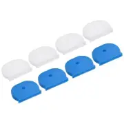 16Pcs Key Cap Cover Tags Keys Identifier Label ID Silicone Sleeve Blue White