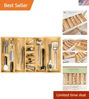 Adjustable Kitchen Drawer Organizer for Utensils and Junk, Food-Safe Contract...